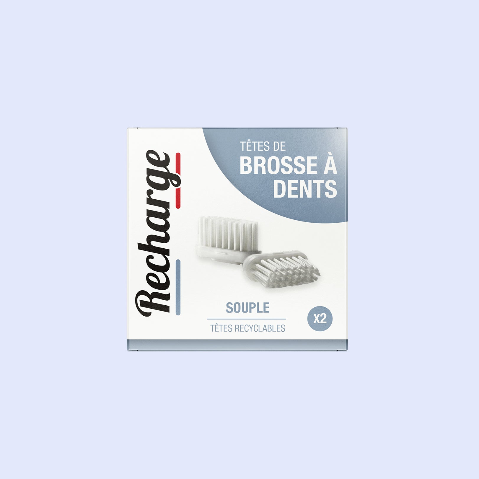 Recharge - Têtes de brosse à dents Souple (2 pièces)